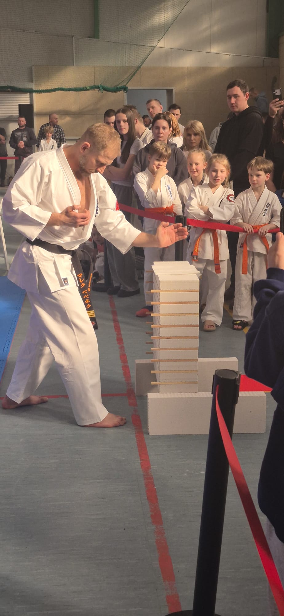 sensei łamie tameshiwari