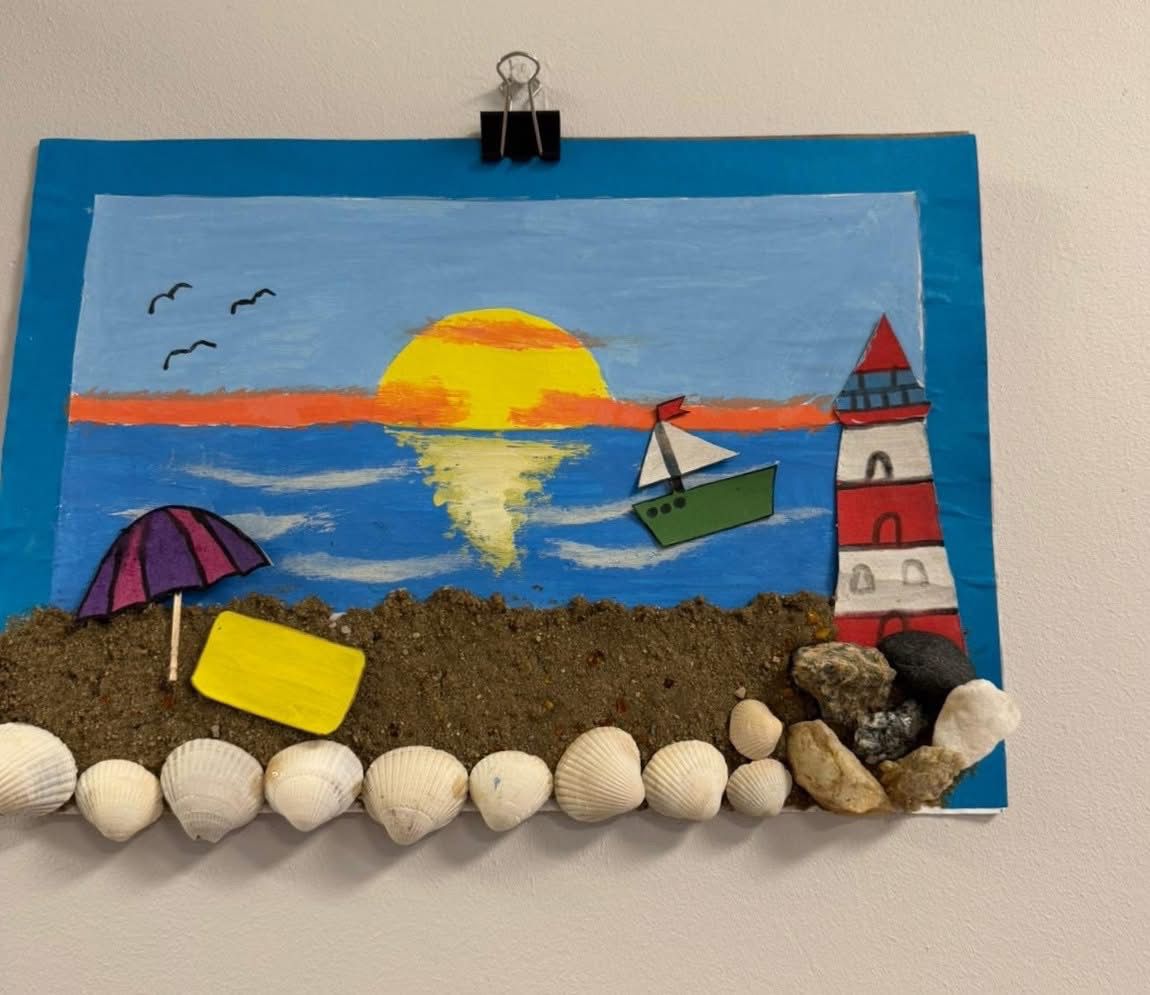 może, plaża, latarnia i żagłówka