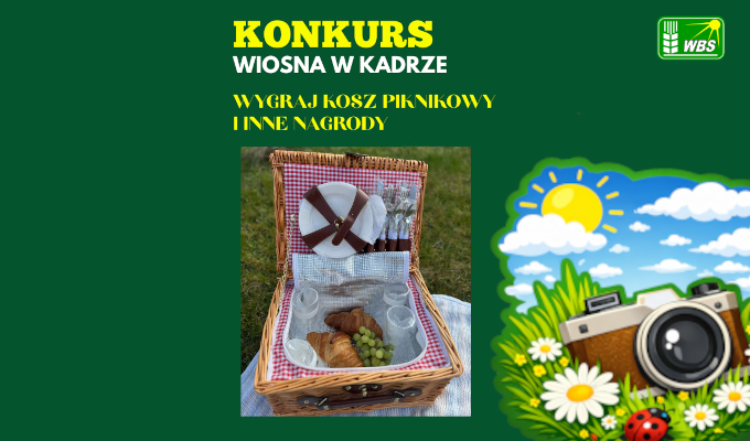 Baner Konkurs Wiosna w kadrze, wygraj kosz piknikowy i inne nagrody
